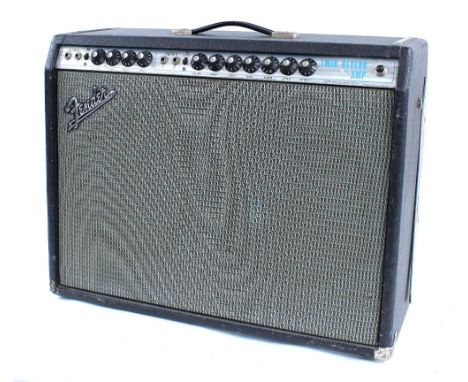 1970 Fender Twin Reverb-Amp guitar amplifier, chassis no. A23373, stencilled 'Climax' to the back panel, with original foot s
