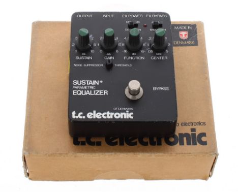 T.C. Electronic Sustain+ Parametric Equalizer guitar pedal, boxed