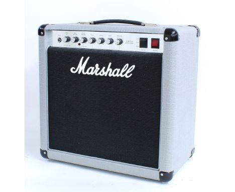 2017 Marshall JCM 25/50 Model 2525C Jubilee guitar amplifier, made in England, ser. no. M-2017-11-0051-1, dust cover