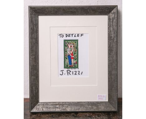 Rizzi, James (1950 - 2011), "That first kiss" (1995), Offsetdruck, mi. u. handsign., m.persönlicher Widmung "To Detlef", Blat