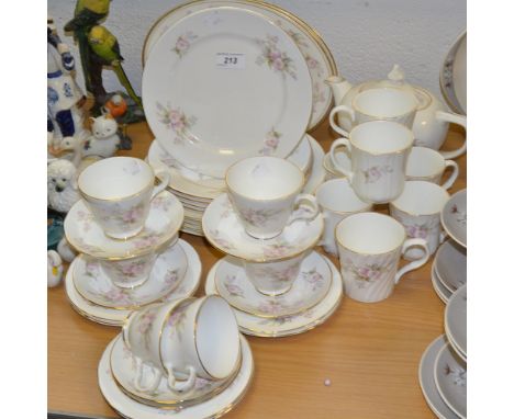 A Crown Trent part dinner and tea service , floral pattern 
