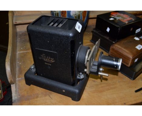 A Leitz lantern slide projector