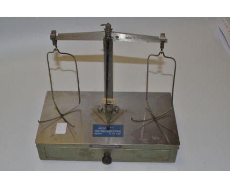 A W E Pollared & Sons balance scales and weights