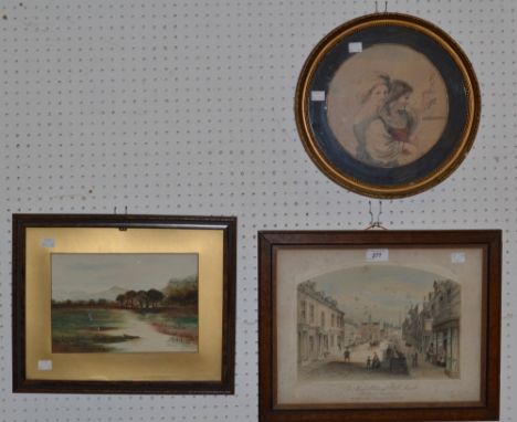 Pictures and Prints - Corinne Tobin 
The Sorrowful Lake
signed, watercolour, framed; E.H Buckler, by and after, The Market Pl