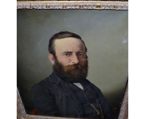 Luigi Renault Leghorn (19th Century)
Portrait of a Gentleman
signed, oil on canvas, 21cmx26cm