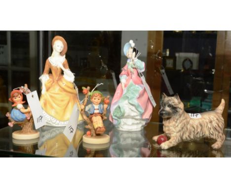 Royal Doulton statuette of Sanora HN2275, with a Royal Doulton statuette of Spring Morning (damages), together with a Beswick
