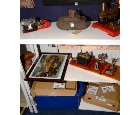 Two Mamod model steam engines, together with boxed Meccano sets and accessories, a Mickey Mouse puppet, a pair of Chinese lot