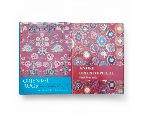 A selection of approximately 15 books and catalogues on Persian and Oriental carpets. Including: Oriental Rugs in the Metropo