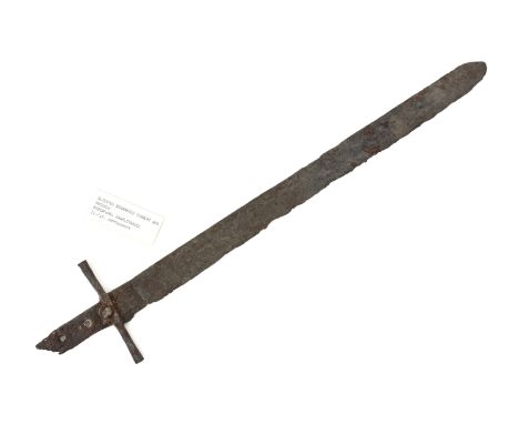 Germany, an iron sword, ca. 11th-13th century AD, probably Frankish Period. An archeological find, Kanalstrasse, Ansbach, Ger