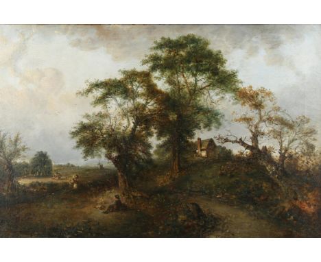 Edward Robert Smythe (1810-1899), Wooded landscape, oil on canvas, signed lower left, 50 x 75cm. FramedCondition Report:  Cra