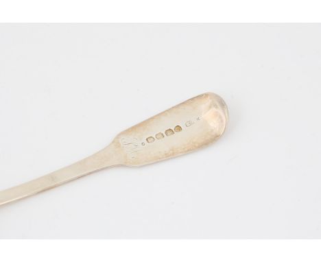 George IV silver fiddle pattern sauce ladle. London, 1826