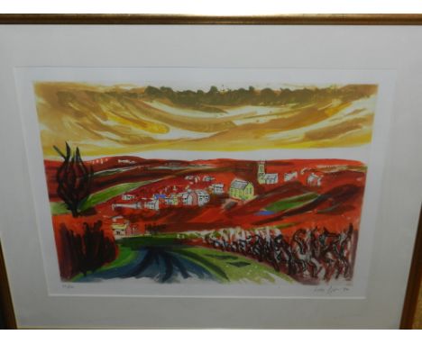 Luke Piper (British, b.1966), mountainous landscape, lithograph, signed in pencil lower right, numbered 20/150. H.43cm W.50, 