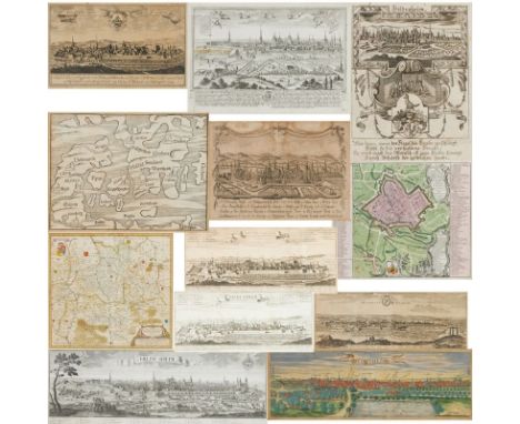 Diverse Kupferstecher des 17./18. Jahrhunderts- Konvolut: 9 Grafiken "Hildesheim" - Friedrich Bernhard Werner 1690 - 1778 - "
