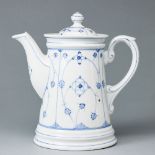 Kaffeekanne - Gebrochener Stab: Strohblume. Friedrich Christian Greiner & Söhne, Rauenstein 1894 - c