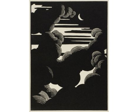 Félix Vallotton1865 Lausanne - 1925 Neuilly-sur-Seine - Wolken - Holzschnitt/Papier. 26,9 x 19 cm, 54 x 38,1 cm (Blattmaß). W
