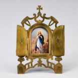 Kleiner Hausaltar mit Bildplatte: Maria Immaculata. 19. Jh.