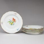 6 Speiseteller - Blume 3. Meissen 1980 (4x) und 1991 (2x).