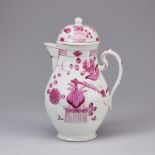 Große Kaffeekanne - gebrochener Stab: indisches Garbenmuster. Familie Hammann, Wallendorf 1772-1829.