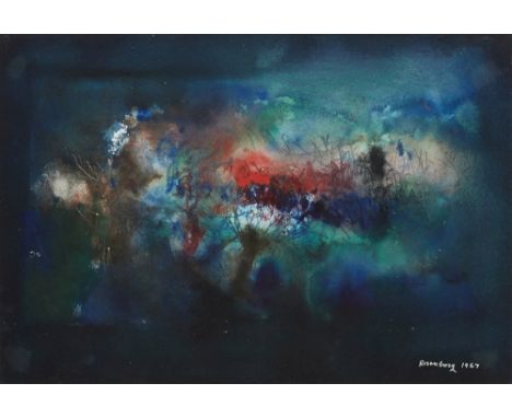 Ralph Rosenborg1913 New York - 1992 Portland - Komposition - Aquarell/Papier. 33,4 x 49 cm. Sign. u. dat. r. u.: Rosenborg 19