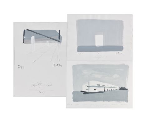 Ben Willikens1939 Leipzig Konvolut - Raum - Gouache/Papier. 21 x 29,6 cm. Sign. r. u.: Willikens. Dat. l. u.: 1995. Bez. m. u