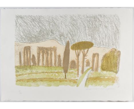 Max Peiffer-Watenphul1896 Weferlingen - 1976 Rom - "Römische Landschaft" - (1972) Farblithografie/Papier. 62/100. 43 x 59 cm,