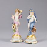 Allegorie "Der Tag" und "Die Nacht" - Heinrich Schwabe. Meissen 1882-1924.