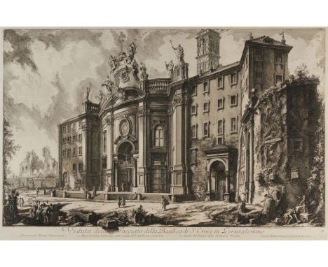 Giovanni Battista Piranesi1720 Venedig - 1778 Rom - "Veduta della Facciata della Basilica di S.Croce in Gerusalemme" - (1750)