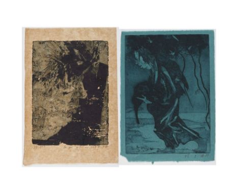 Horst JanssenHamburg 1929 - 1995 - Selbst mit Lydia  - Radierung/Papier. 29,5 x 20,8 cm, 32,3 x 23,4 cm (Blattmaß). Monogr. u