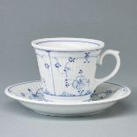 Tasse mit Untertasse - Gebrochener Stab: Strohblume. Friedrich Christian Greiner & Söhne, Rauenstein