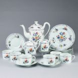 21tlg. Kaffeeservice - Blumen. Fa. Porcelaines Raynaud & Cie., Limoges.
