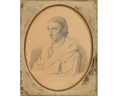 Carl Gotthelf Küchler1807 Taubenheim, Sohland an der Spree - 1843 Rom - Porträt des Friedrich Johann Overbeck im Alter von 48