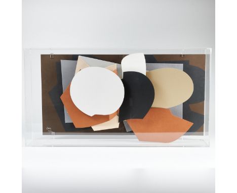 Anthony Caro1925 New Malden - 2013 London -"Leaf Pool"- Verschiedene Pappen. Plexiglas. 31/500. 34,5 x 65 x 12,5 cm (mit Kast