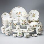 48tlg. Teeservice und 1 Kaffeekanne - Osier: Rothschild (RO) u.a. Herend 1960-1970er Jahre.