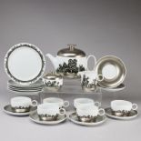 21tlg. Teeservice für 6 Personen - HAP Grieshaber. Rosenthal AG, Selb nach 1961.