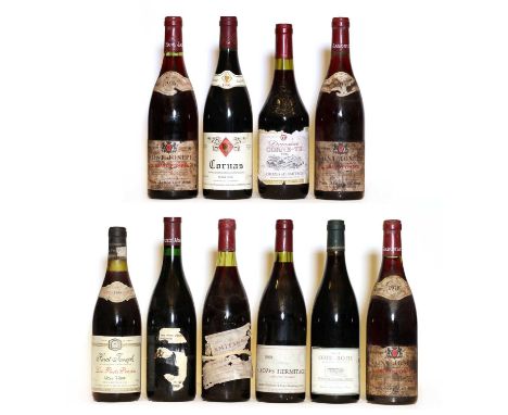 Assorted Rhone to include: Cornas, Domaine Auguste Clape, 1996, one bottle; Crozes Hermitage, Domaine Corne-Te, 1994, one bot