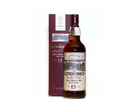 The Glendronach, Single Highland Malt Scotch Whisky, Aged 15 Years, 1990s bottling, 40% vol, 1 litre, one bottle (boxed)