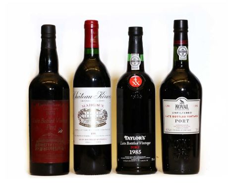 Assorted Wine and Port to include: Chateau Kirwan, 3eme Cru Classe, Margaux, 1996, one bottle; The Wine Society, Centenary La