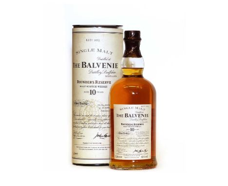 The Balvenie, Founders Reserve, Single Malt Scotch Whisky, Aged 10 years, 43% vol, 1 litre, one bottle