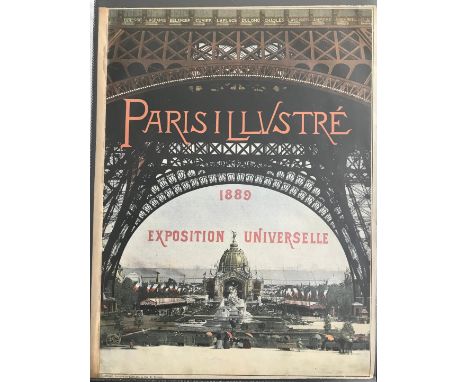 PARIS ILLUSTRE 1889 EXPOSITION UNIVERSELLE FRONT PAGE PRINT CUTOUT App.size: 29cm x 39cm