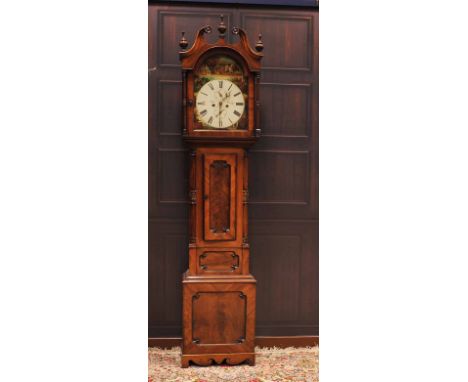 NINETEENTH CENTURY SCOTTISH MAHOGANY LONGCASE CLOCK
by F. J. Wild, Dundee, the unsigned eight day two train movement with anc