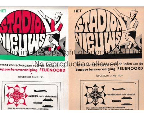 UEFA CUP FINAL 1974       Three copies of the 2nd Leg UEFA Cup Final Feyenoord v Tottenham Hotspur 29/5/1974. Two Stadium iss