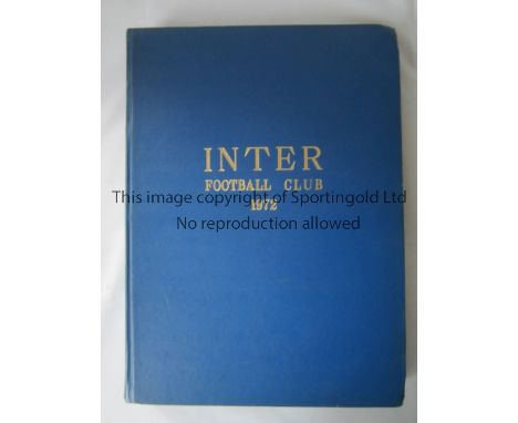 1972 INTER MILAN BOUND VOLUME EUROPEAN CUP FINAL PLUS CELTIC.       Official Inter Milan club produced bound volume of ''INTE