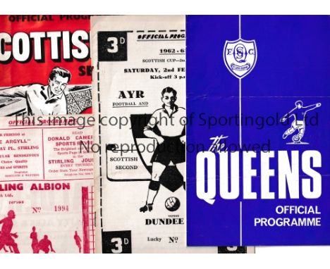 SCOTTISH FOOTBALL      Six programmes and 2 Daily Record Community Song Sheets for Scotland v England 1958. Programmes: Stirl