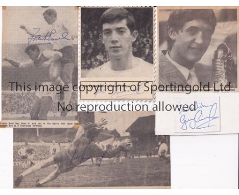 TOTTENHAM HOTSPUR / AUTOGRAPHS    A collection of autographs including a number of newspaper pictures including Mullery, Saul