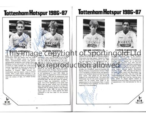 TOTTENHAM HOTSPUR 1986/7 AUTOGRAPHS    Official handbook for season 1986/7 signed with 56 signatures including players from t