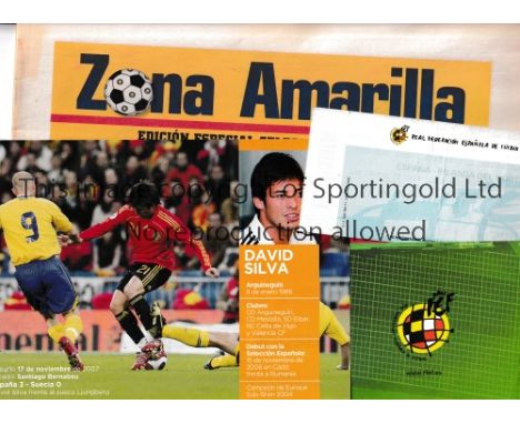 NORTHERN IRELAND       Match ticket, Zona Amarilla sports newspaper and 4 page pamphlet for the away International v Spain pl