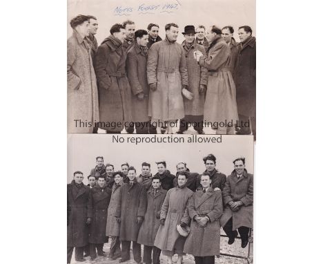 NOTTINGHAM FOREST    Two original 8" X 6" press photos with Evening Gazette Middlesbrough stamped on the reverse of the Fores
