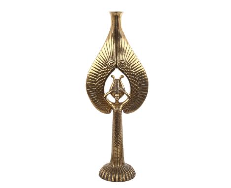 Erte (Roman de Tirtoff, 1892 - 1990), limited edition bronze sculptural candlestick, signed on reverse, dated 1985, from an e