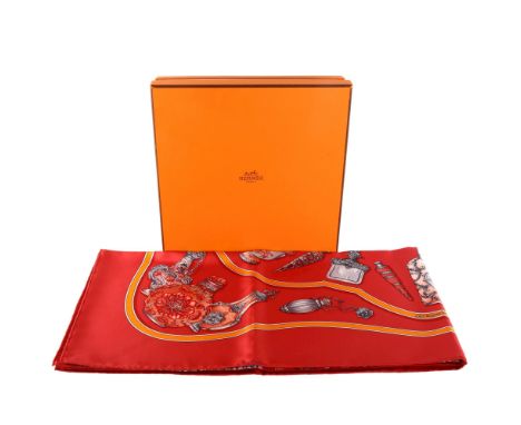 HERMES - a silk scarf in original box 