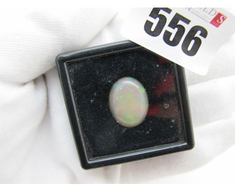 An Unmounted Oval Cabochon Opal, (18mm). 